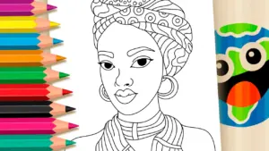 Coloring page African Art Coloring Page - Color Online or Print for Free!