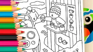 Coloring page Bobbie Goods Cappuccino Coloring Page - Color Online or Print for Free!
