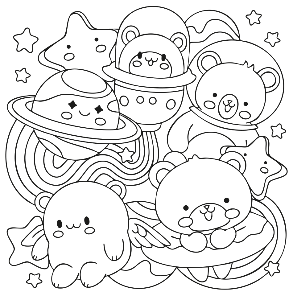 Cute Space  - Color  or Print for