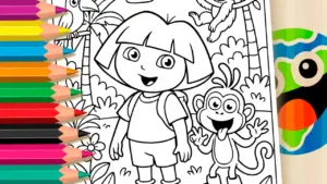 Coloring page Dora the Explorer Coloring Page - Color Online or Print for Free!