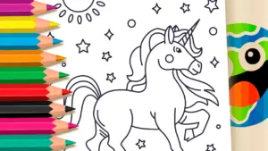 Coloring page Magical Unicorn Coloring Page - Color Online or Print Free!