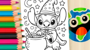 Coloring page Color Stitch Halloween Online Free | Coloring Pages
