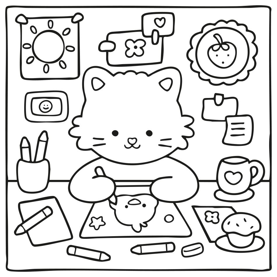 Color Cute Kitten Coloring  – Bring the Art to Life for