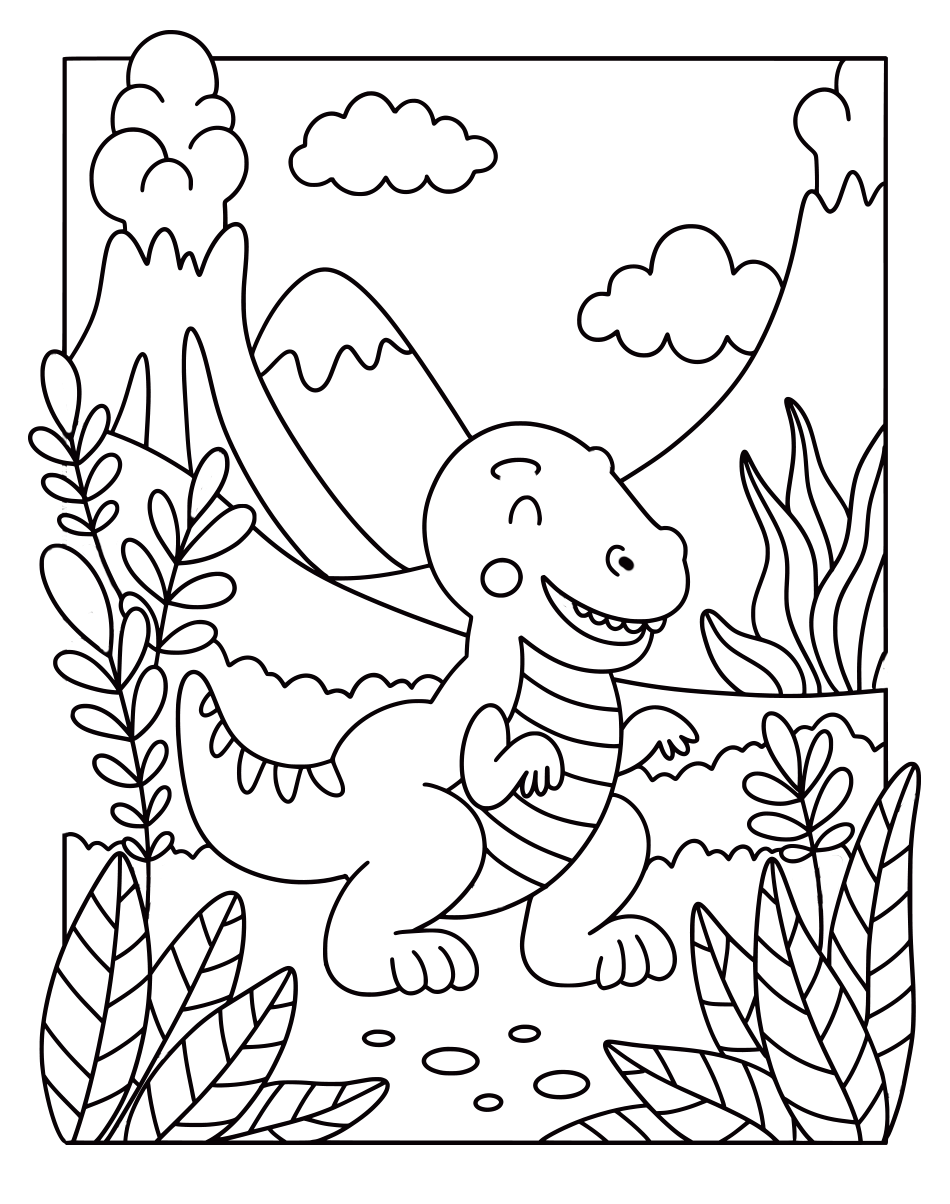 Tyrannosaurus Rex Dinosaur Coloring  - Have Fun for