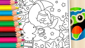 Coloring page Color Ducks at Bedtime Online - Have Fun for Free!