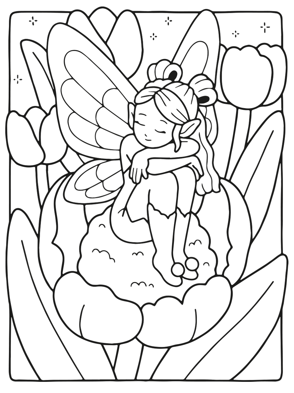 Fairy Flower   | WorldColoring