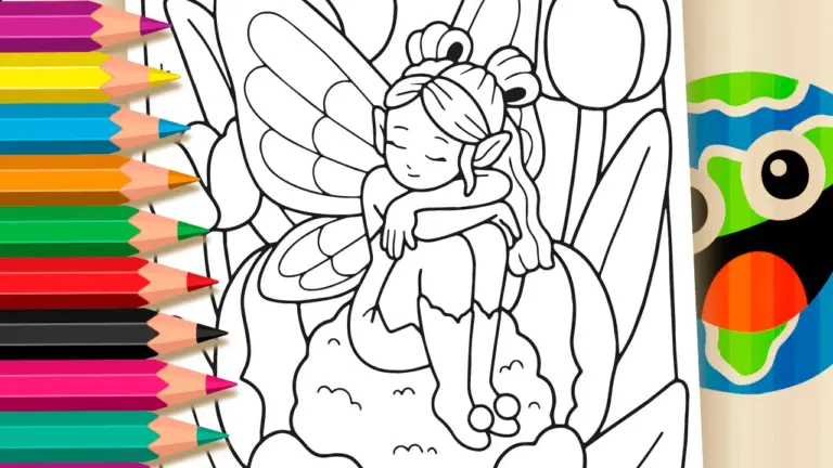 Fairy Flower Online Coloring Page | WorldColoring - Famous Characters Coloring Pages