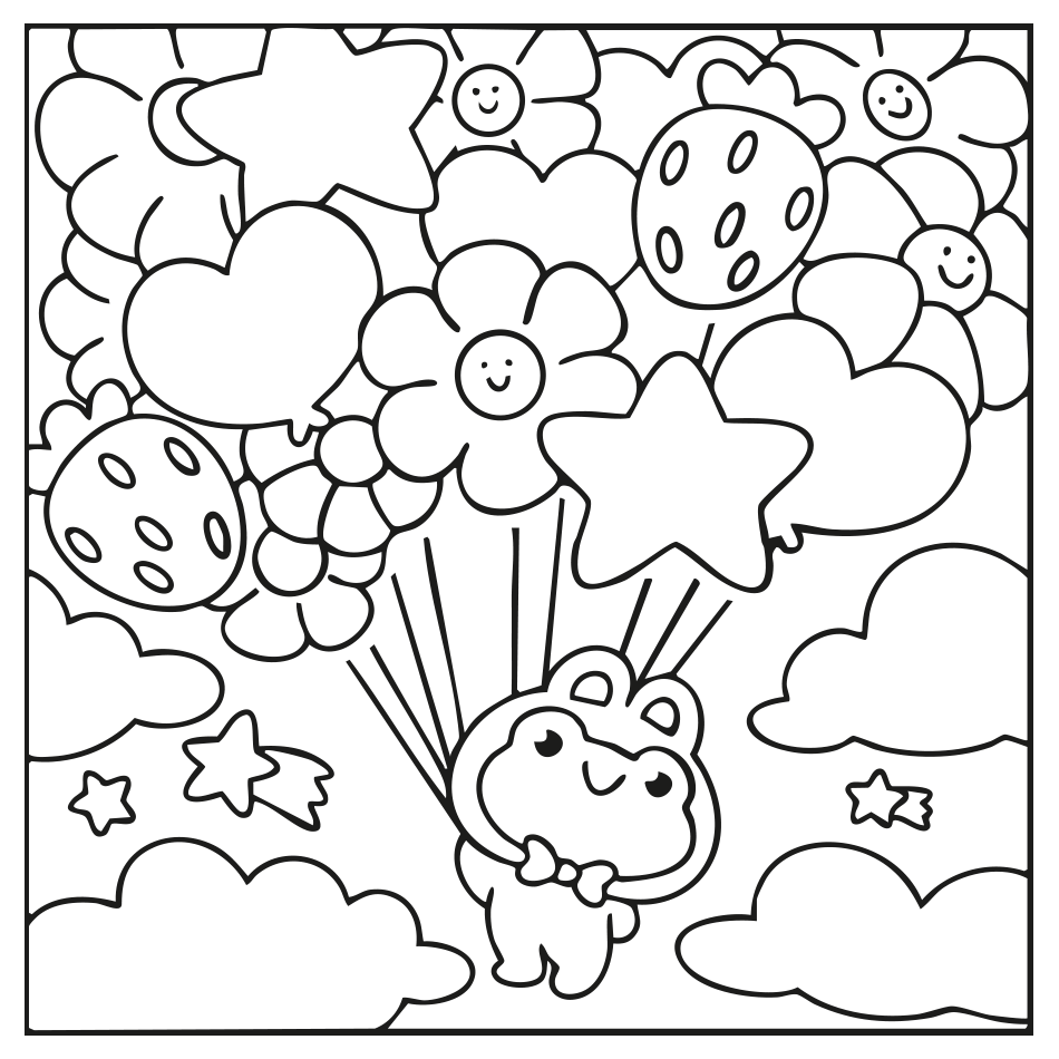 Color Frog with Balloons  - Have Fun for