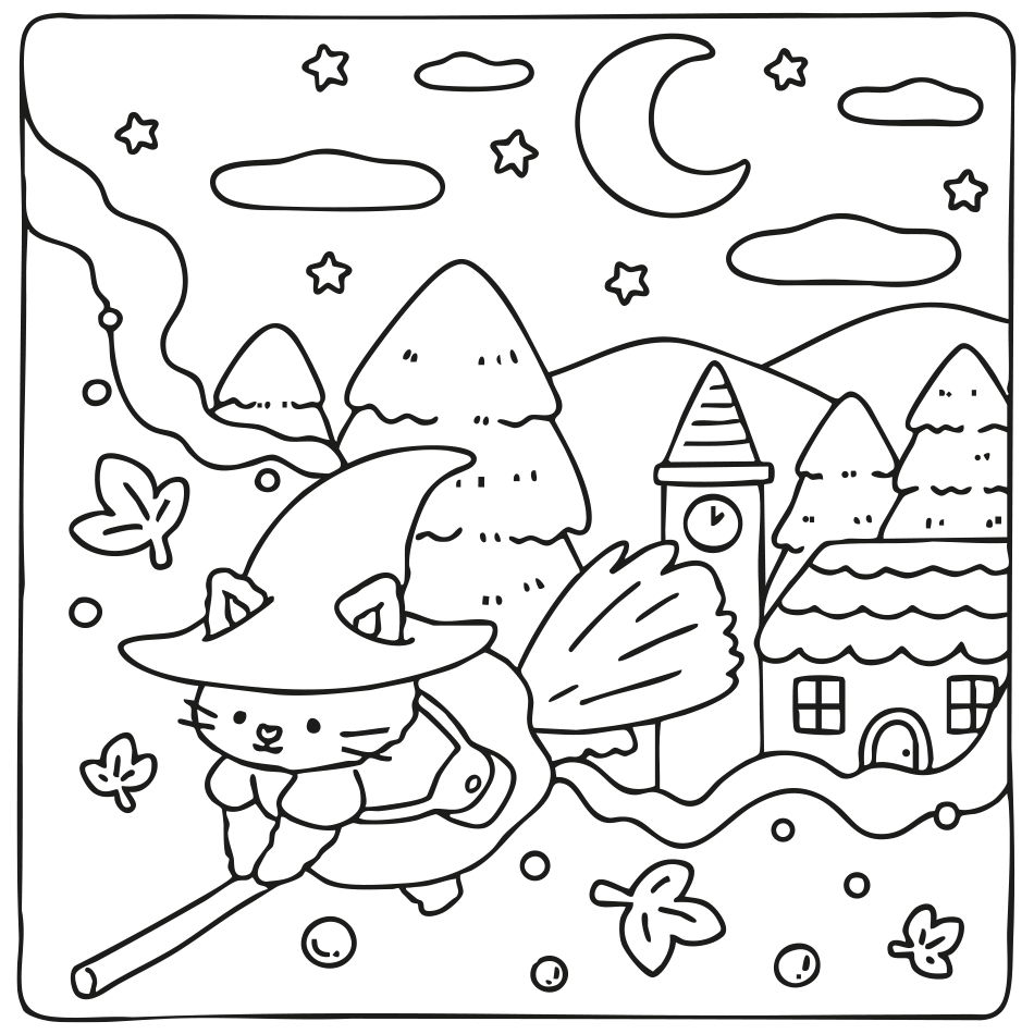 Color Halloween Cat  - Have Fun for