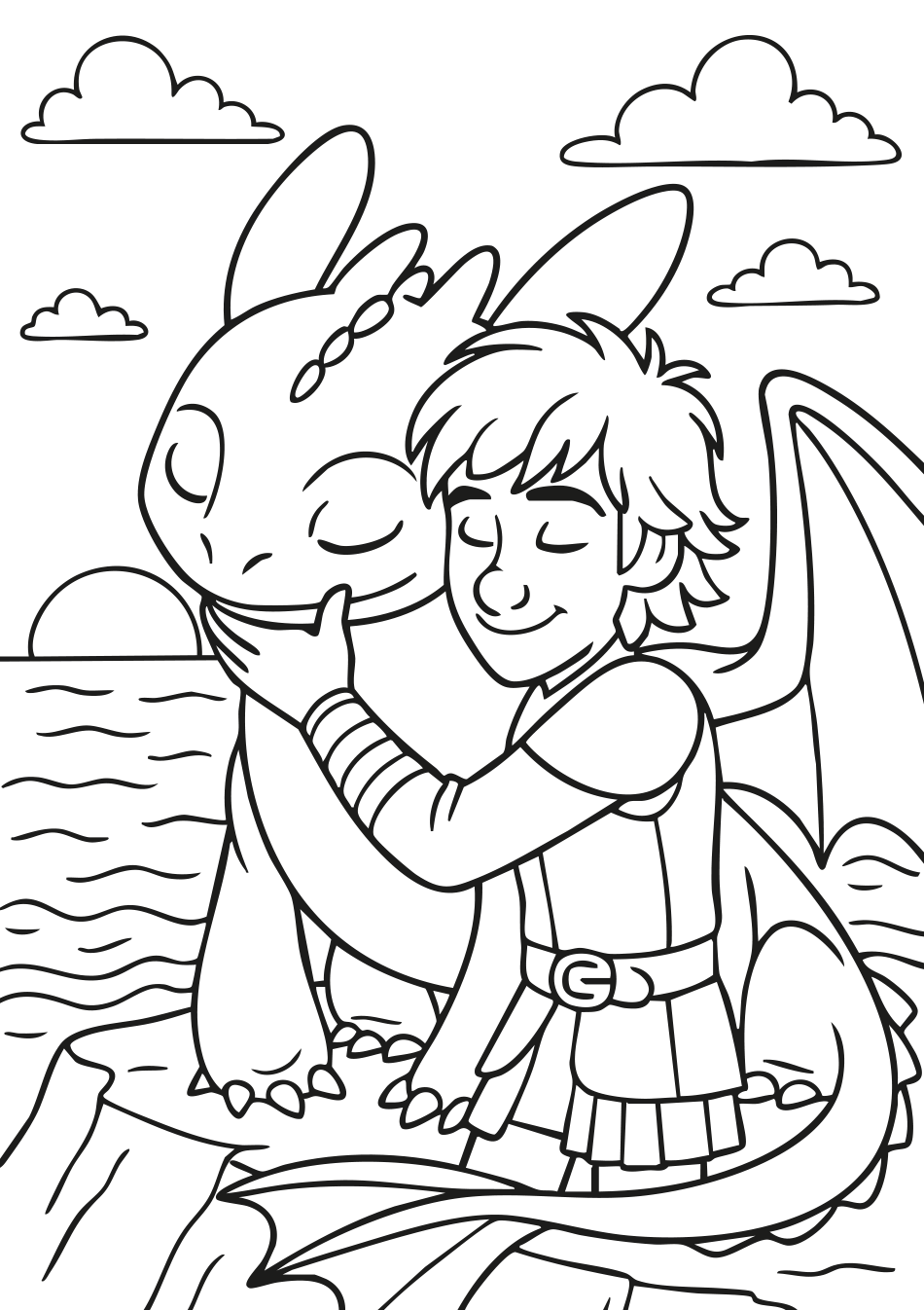 How to Train Your Dragon s - Hiccup and Toothless - Color !