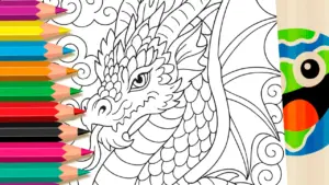 Coloring page Dragon Online Coloring Page | WorldColoring