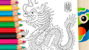 Coloring page Chinese Dragon Coloring Page: The Power of a Millennia-Old Culture