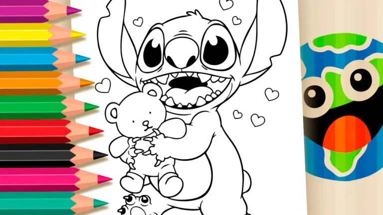 Stitch loves Bobbie Goods Coloring Page – Color Online or Print for Free! - Famous Characters Coloring Pages