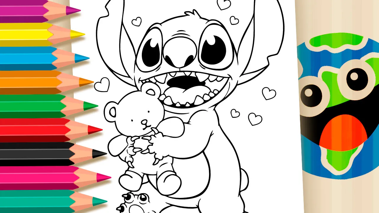 Stitch loves Bobbie Goods Coloring Page – Color Online or Print for Free!