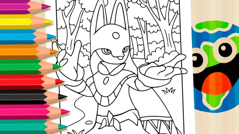 Palworld Anubis Coloring Page – Color Online or Print for Free! - Famous Characters Coloring Pages