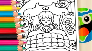 Coloring page Cute Wednesday Coloring Page - Color Online or Print Free!