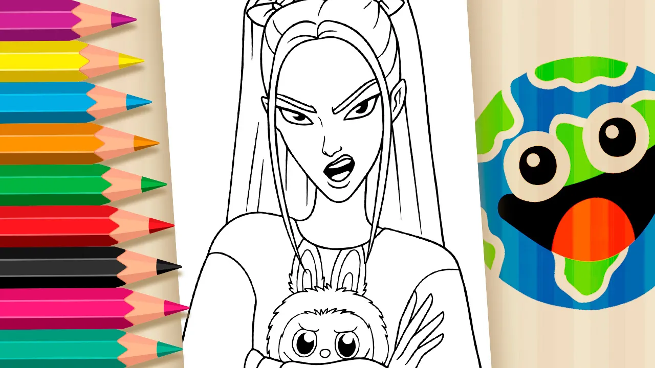 Mira and Labubu Coloring Page – Free Printable PDF or Color Online!