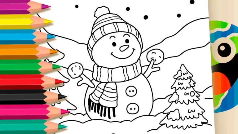 Christmas Snowman Coloring Page – Free Printable PDF or Color Online! - Culture & Holiday Coloring Pages