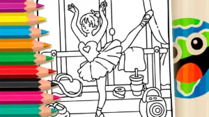 Coloring page Ballet Aesthetics Coloring Pages: Paint Online with Magical Colors