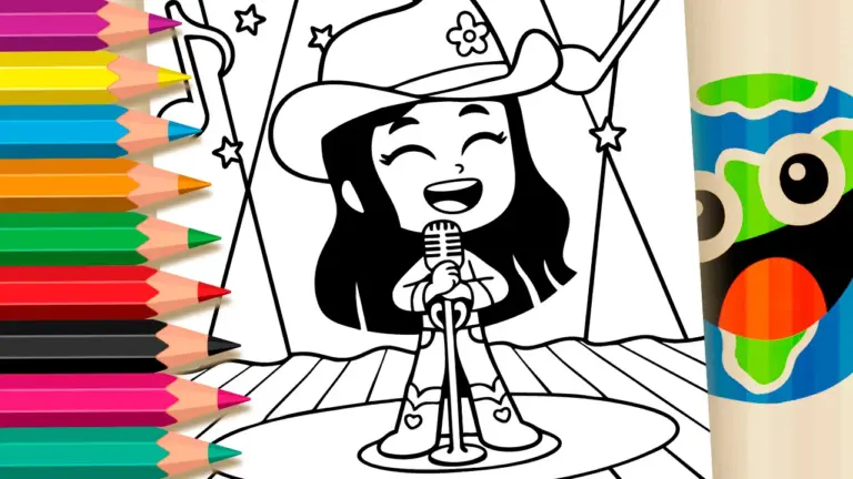 Boiadeirinha Ana Castela Singing Theme Coloring Page - Culture & Holiday Coloring Pages