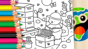 Coloring page Bobbie Goods Beekeeper Coloring Page: Fun Online or High-Quality Print