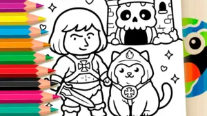 Coloring page Cute He-Man Coloring Page: Color Online or Print in High Quality