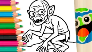 Coloring page Gollum Lord of the Rings Coloring Page
