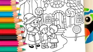 Coloring page Hansel and Gretel Coloring Pages: Spark Your Imagination Online or Print in High Quality