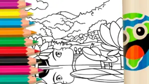 Coloring page The Little Amélie Magic Colors Theme Coloring Page