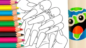 Coloring page Long Nails and Rings Coloring Page - Create Your Own Nail Art Designs