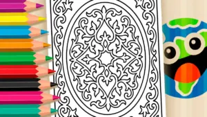Coloring page Magical Persian Carpet Coloring Page