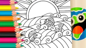 Coloring page Ocean Fish Coloring Pages: Fun Underwater Adventure