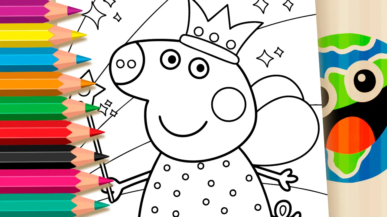 Peppa Pig Fairy Princess Coloring Page