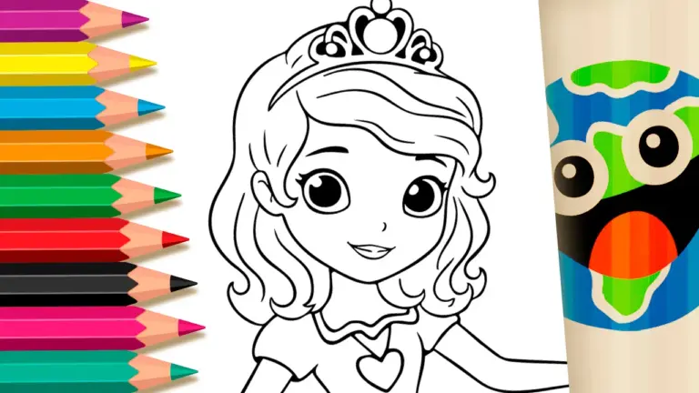 Princess Dress Coloring Page: Paint Online or Print in High Quality - Famous Characters Coloring Pages