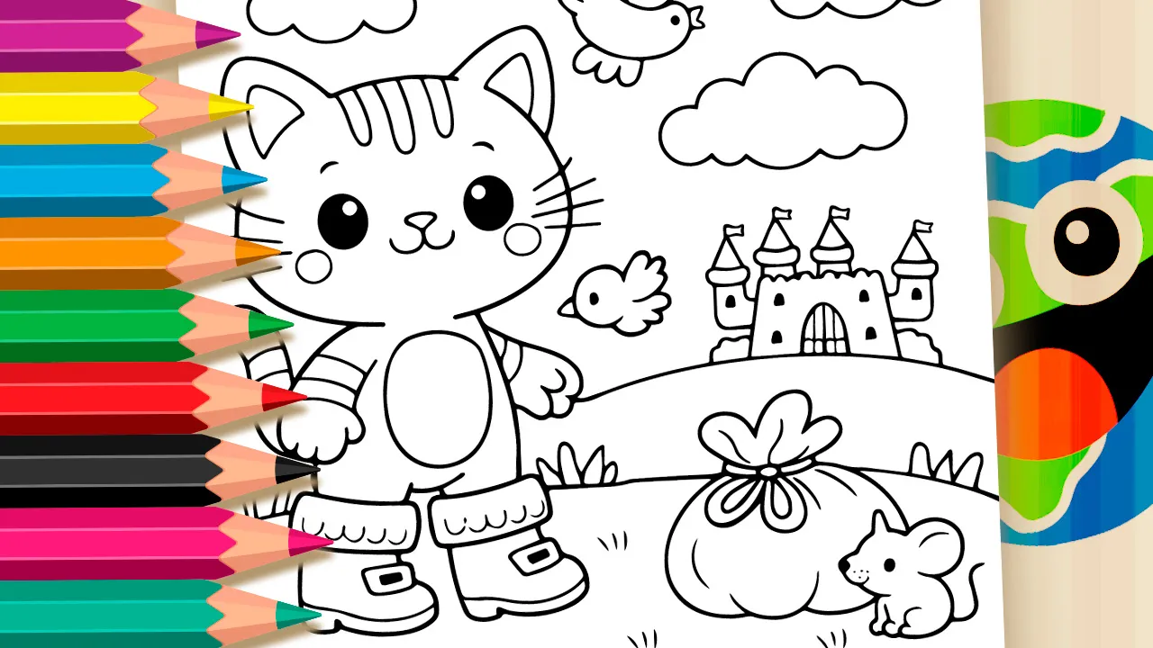 Puss in Boots Coloring Page: Color Online or Print in High Quality