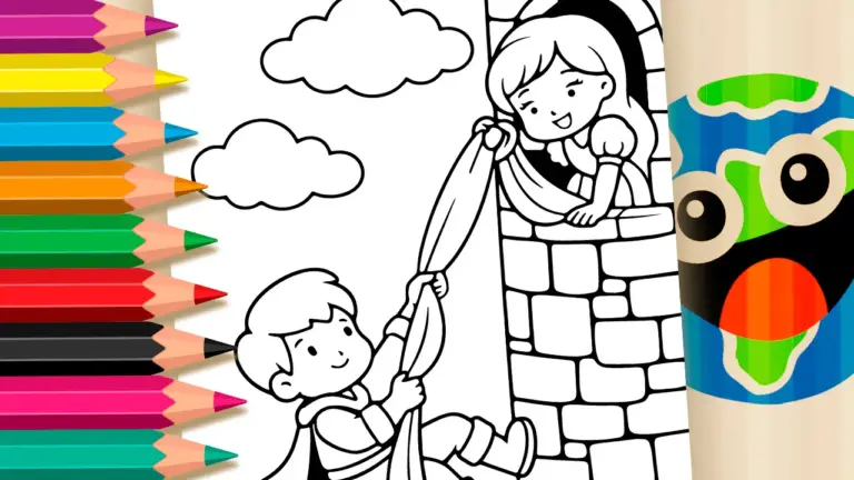 Rapunzel Coloring Pages: Paint Online or Print High Quality - Famous Characters Coloring Pages