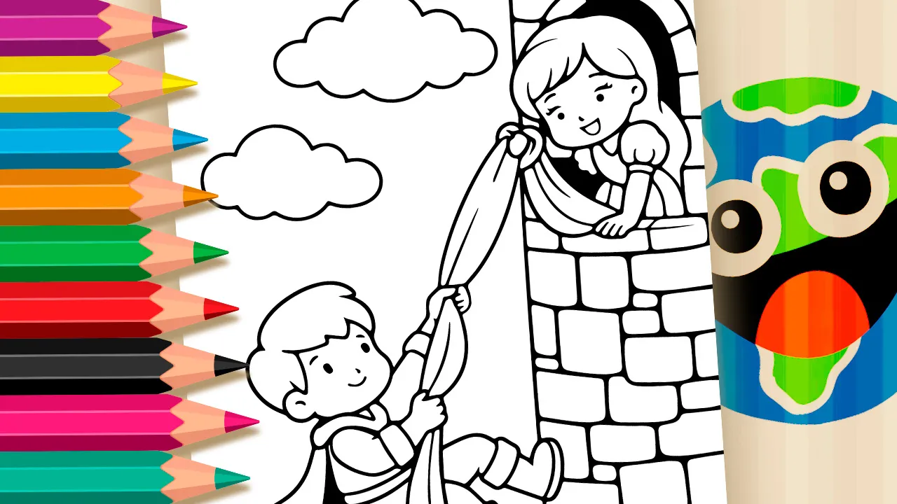 Rapunzel Coloring Pages: Paint Online or Print High Quality