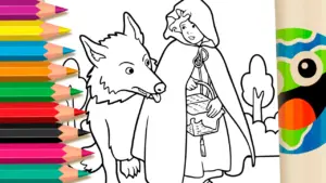 Coloring page Red Riding Hood Coloring Page: Paint Online or Print in High Quality