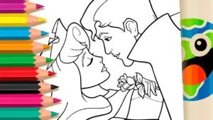 Coloring page Sleeping Beauty Coloring Page: Paint Online or Print in High Quality