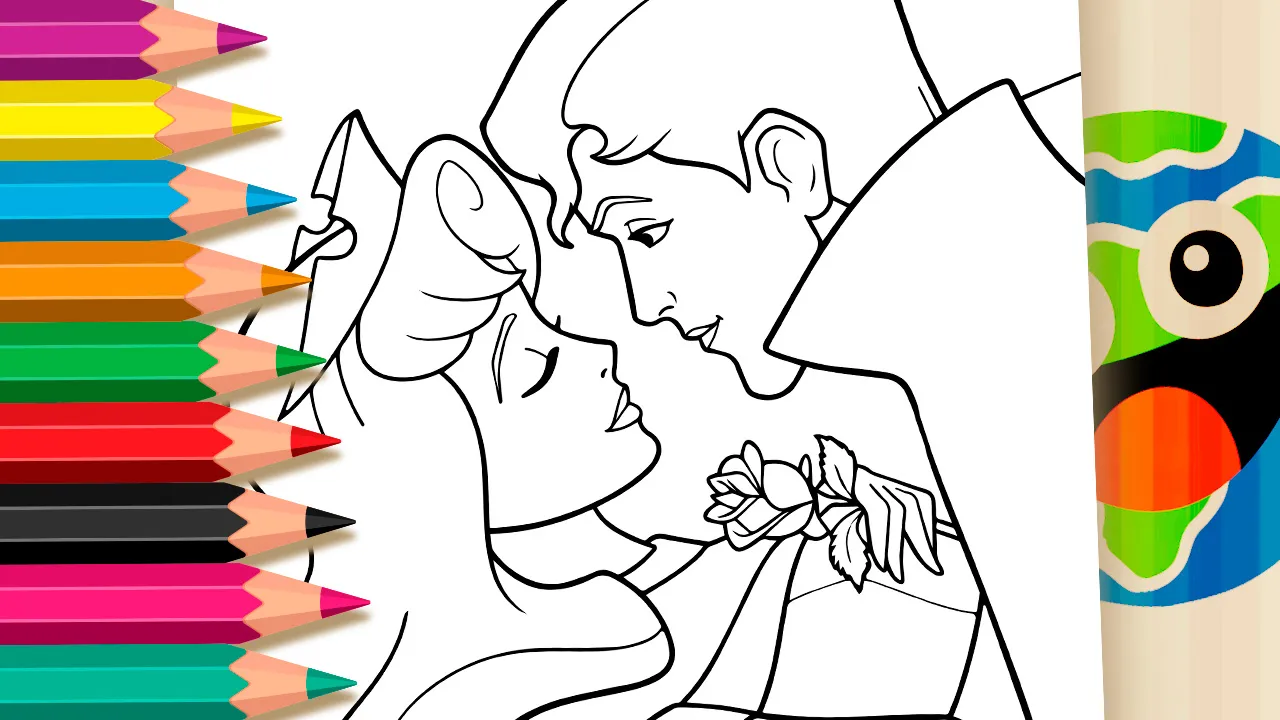 Sleeping Beauty Coloring Page: Paint Online or Print in High Quality