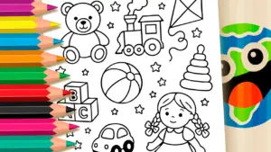 Coloring page Toddler Toys Coloring Pages: Color Online or Print in High Quality