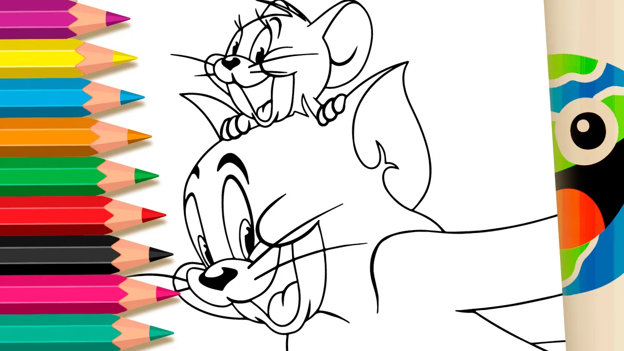 Tom and Jerry Friends Theme Coloring Pages