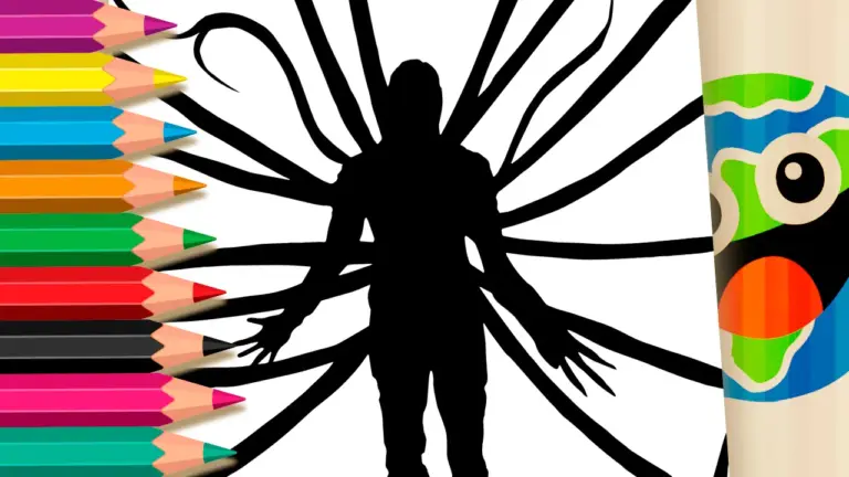 Vecna Coloring Page: The Secret Chapter 9 of Stranger Things - Famous Characters Coloring Pages