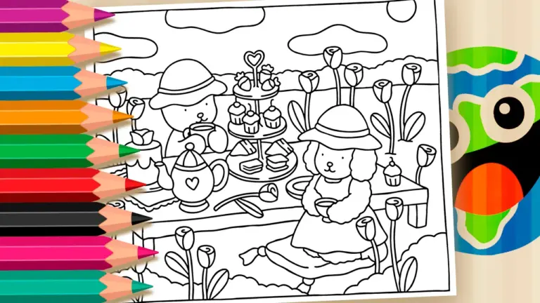 Bobbie Goods Afternoon Tea Coloring Page - Cute & Kawaii Coloring Pages Online