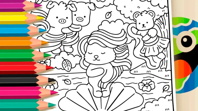 Cute Venus Coloring Page: Color Online or Print Free PDF - Cute & Kawaii Coloring Pages Online