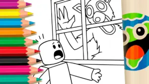 Coloring page Online Coloring Fun: Deer from 99 Nights in the Forest (Roblox)