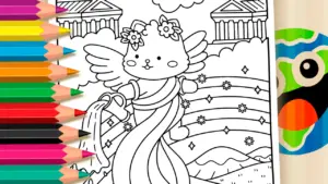 Greek Mythology Aquarius Coloring Page: Color Online or Print Free coloring page