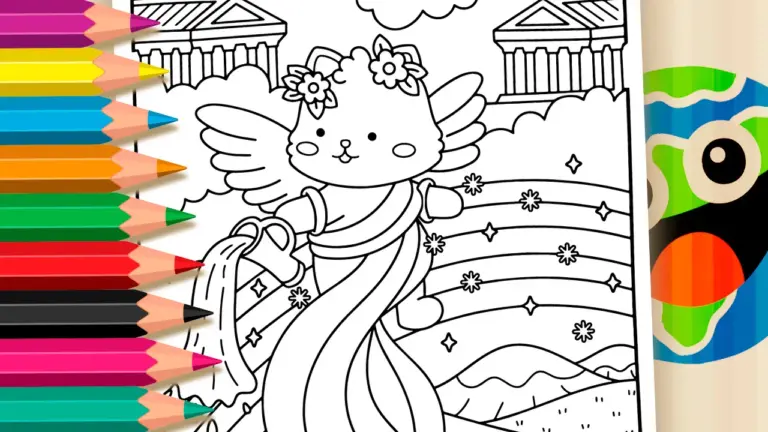 Greek Mythology Aquarius Coloring Page: Color Online or Print Free - Cute & Kawaii Coloring Pages Online