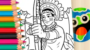 Coloring page Indigenous Culture Coloring Page: Color Online or Print Free PDF