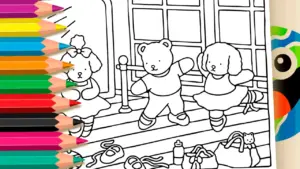 Coloring page Bobbie Goods Ballet Studio Theme Coloring Page